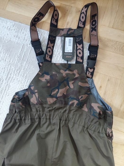 Nowe spodnie Fox Aquos XL Tri Layer Salopettes Camo/Khaki