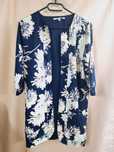 Kimono narzutka Lollys Laundry XS 34 granatowa kwiaty
