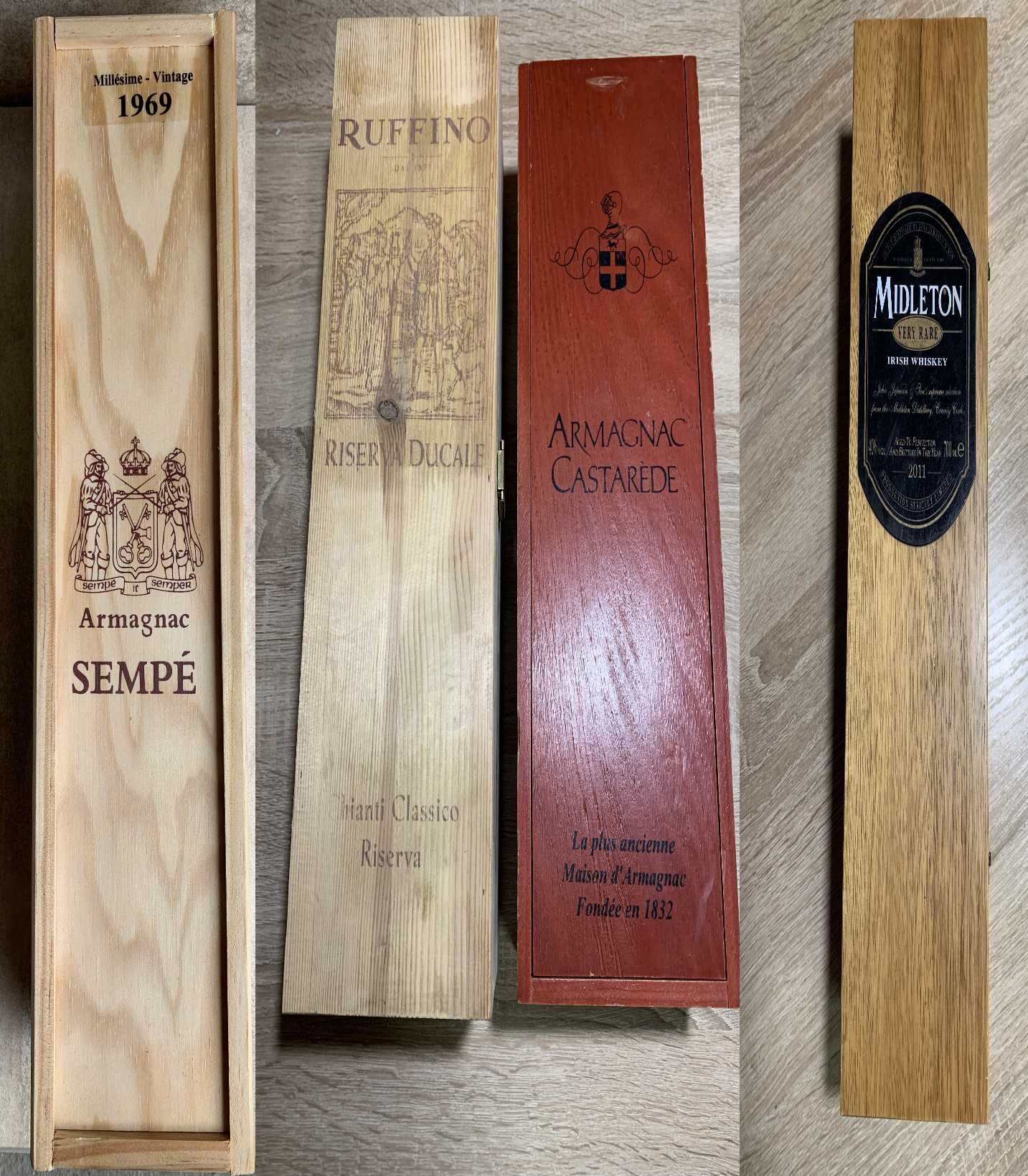 Коробка деревянная упаковка Armagnac Sempe Midleton Ruffino