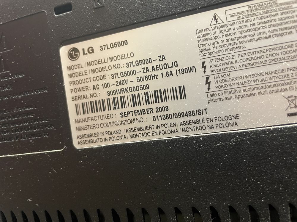 Telewizor 37 cali LG
