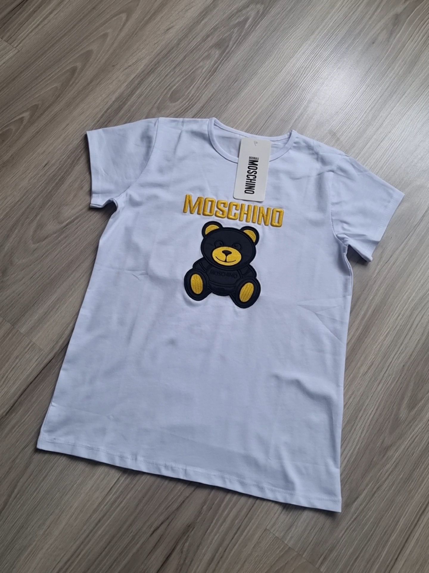 T-shirt/koszulka dziecięca biała Moschino rozmiar 164 - PROMOCJA!