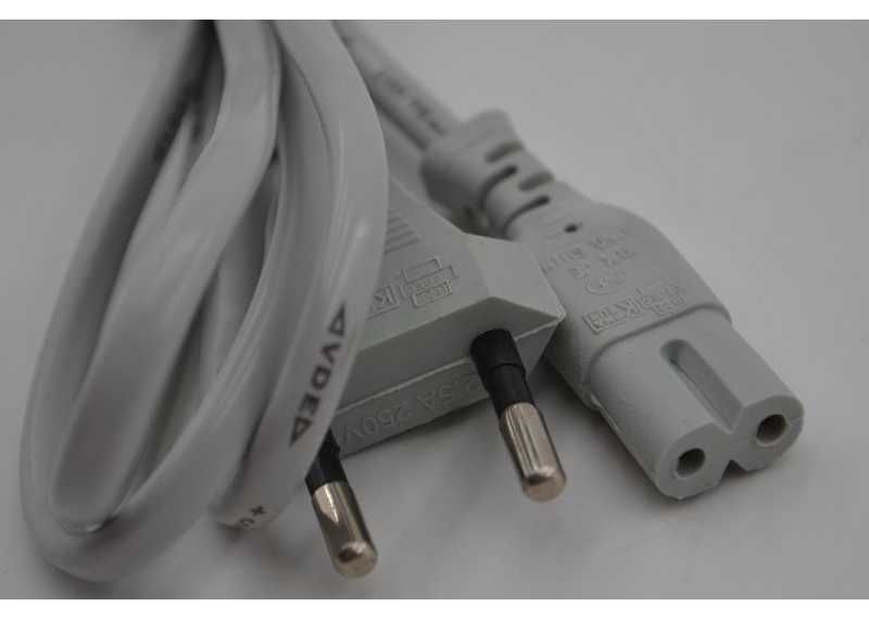 Кабель питания Провід живлення 2 піна 2 pin 220V 2x0.75mm (ЧО ш t)