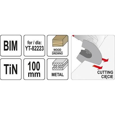 Brzeszczot bim-tin 100mm do metalu i drewna Yato