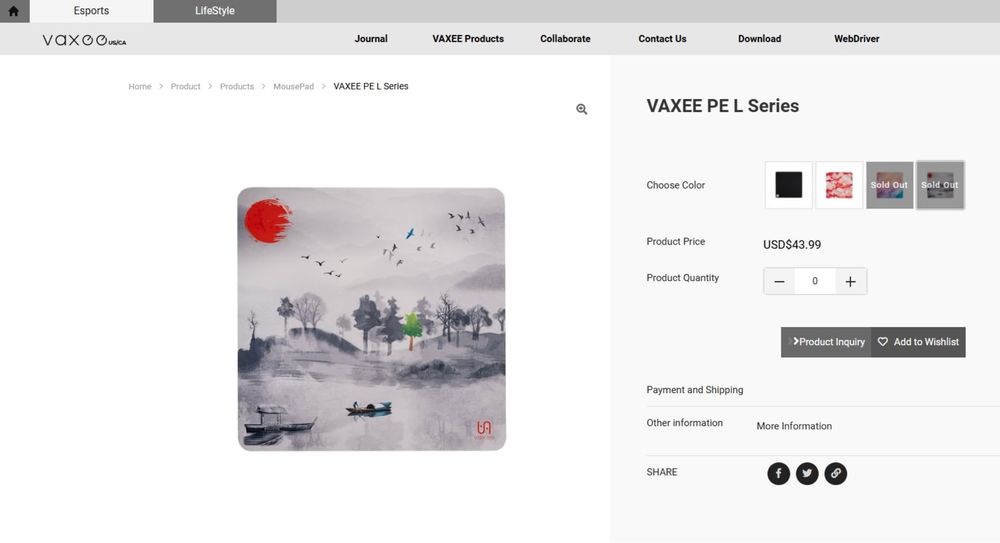 Podkładka gamingowa VAXEE PE L Series