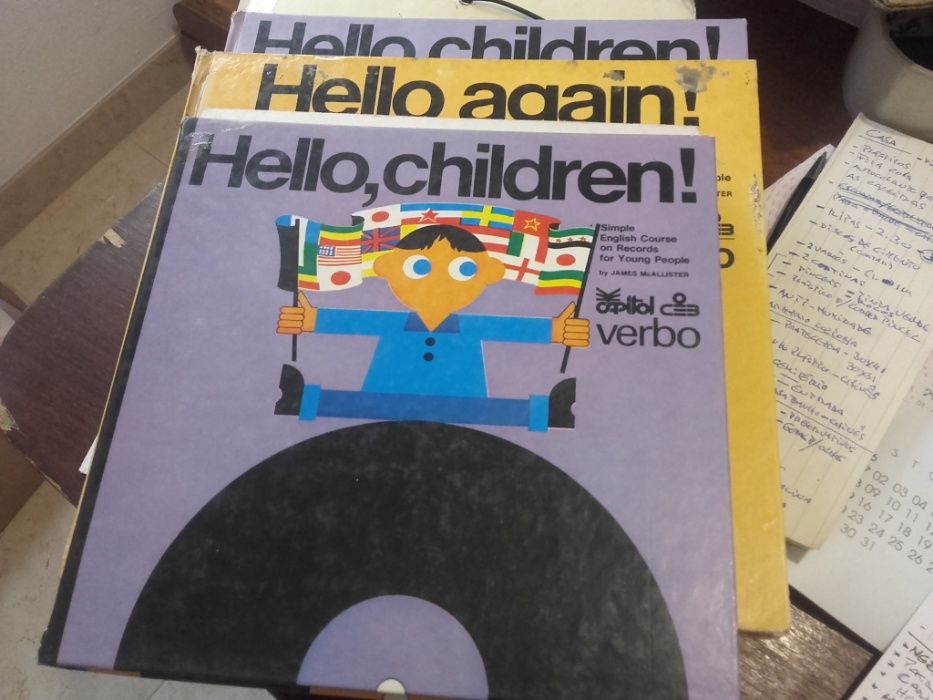 Curso de Inglês, discos e livros, anos 80