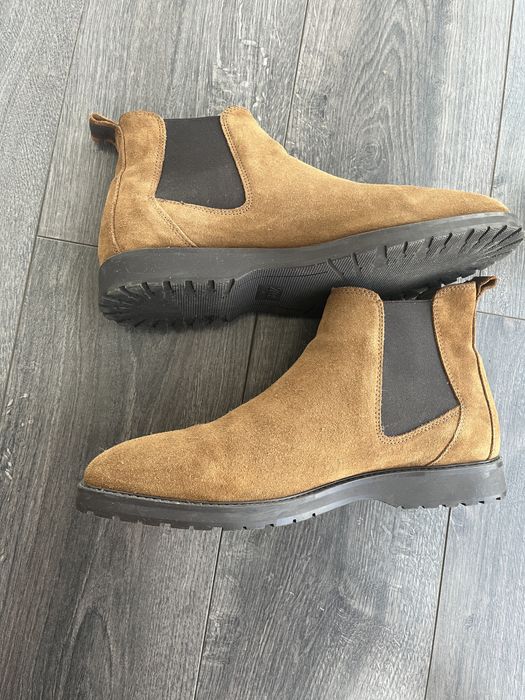 Челси ботинки сапоги демисезонные zara замша/кожа 45р