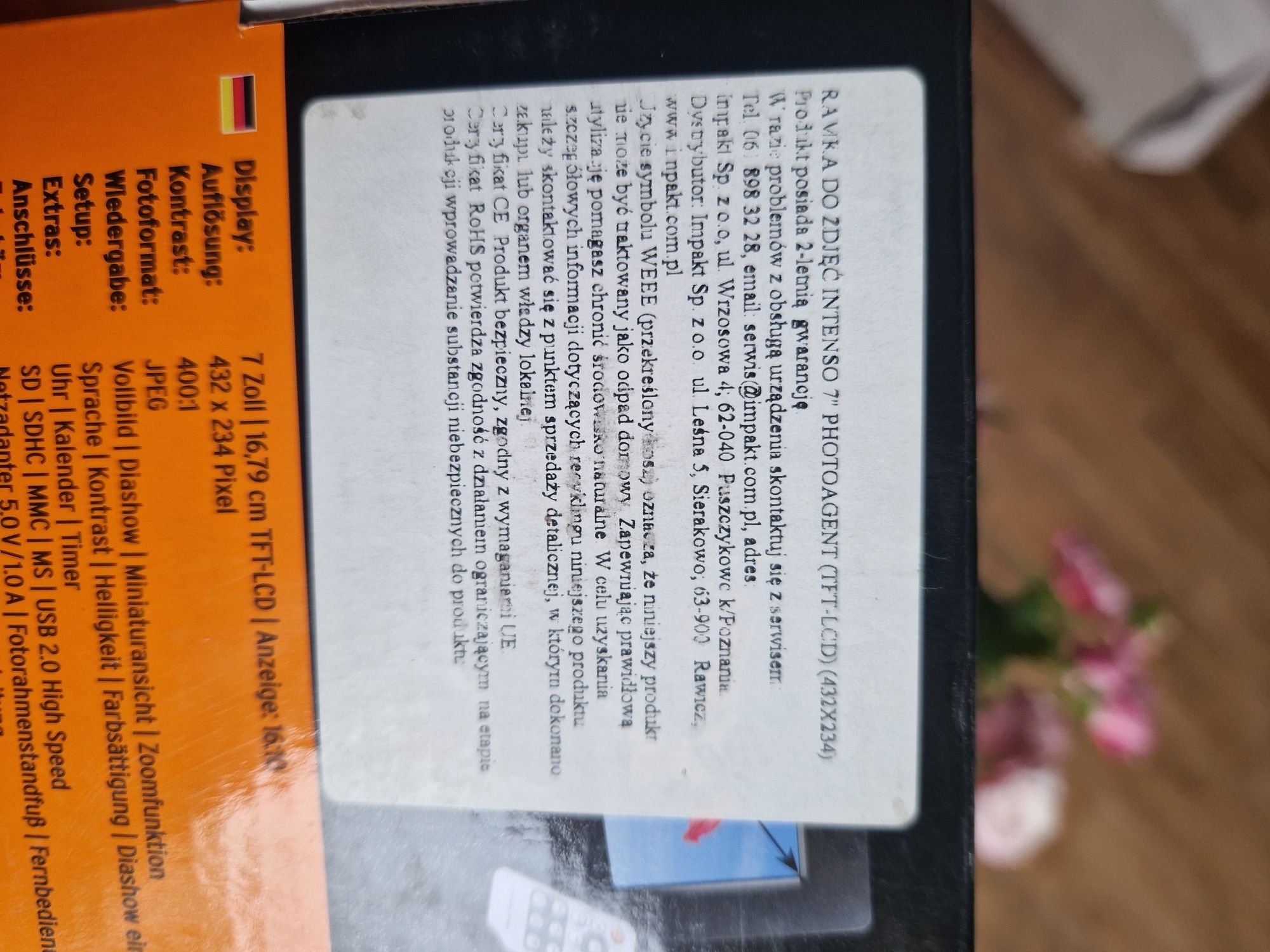 Cyfrowa ramka do zajęć Photagent 7"