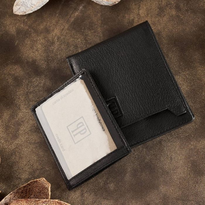 Czarny portfel męski skórzany RFID Paolo Peruzzi T-78-BL