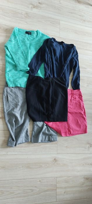 Zestaw ubrań 36 spodnice/ swetry/ spodnie