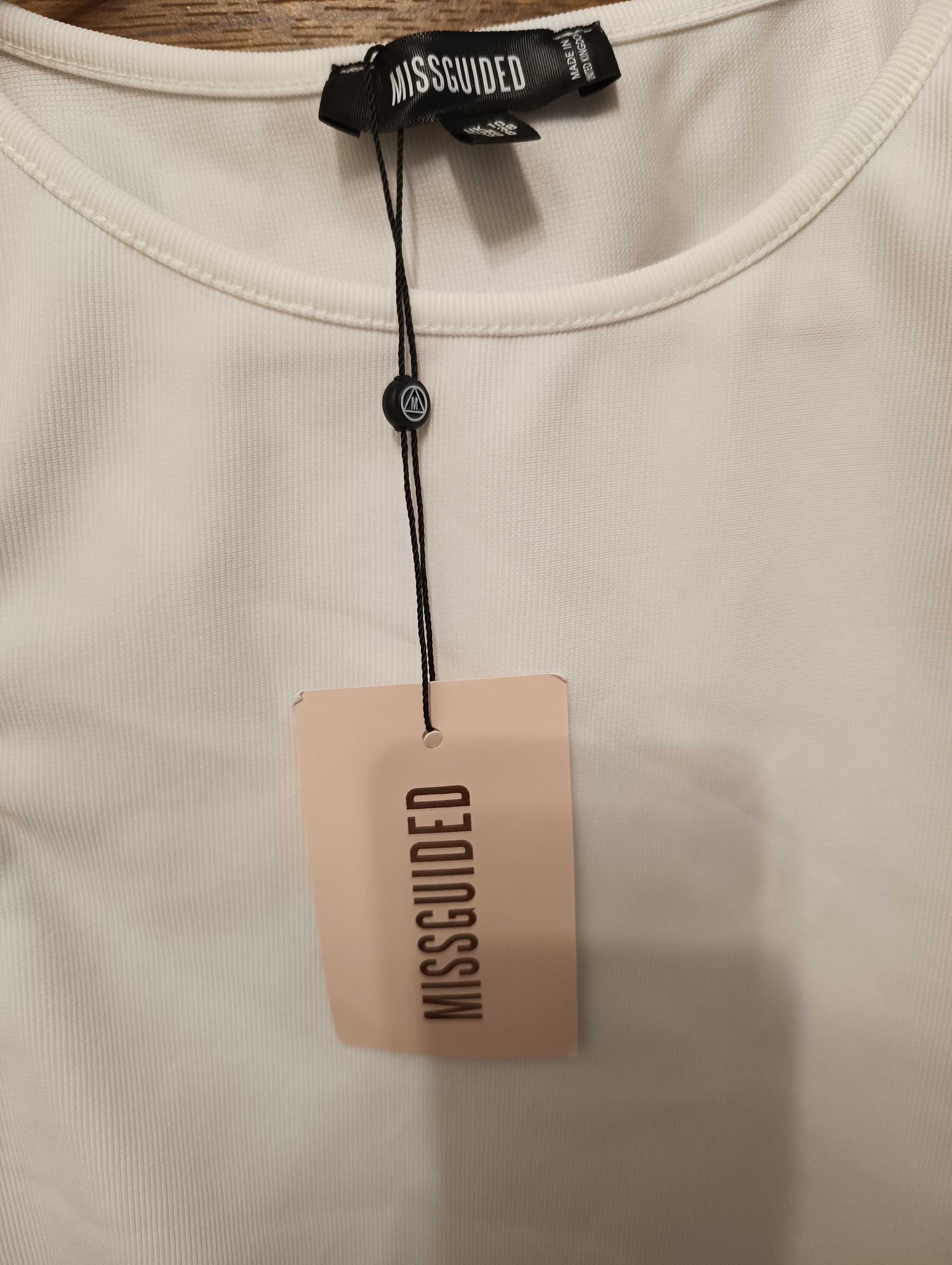 Biały prążkowany top Missguided