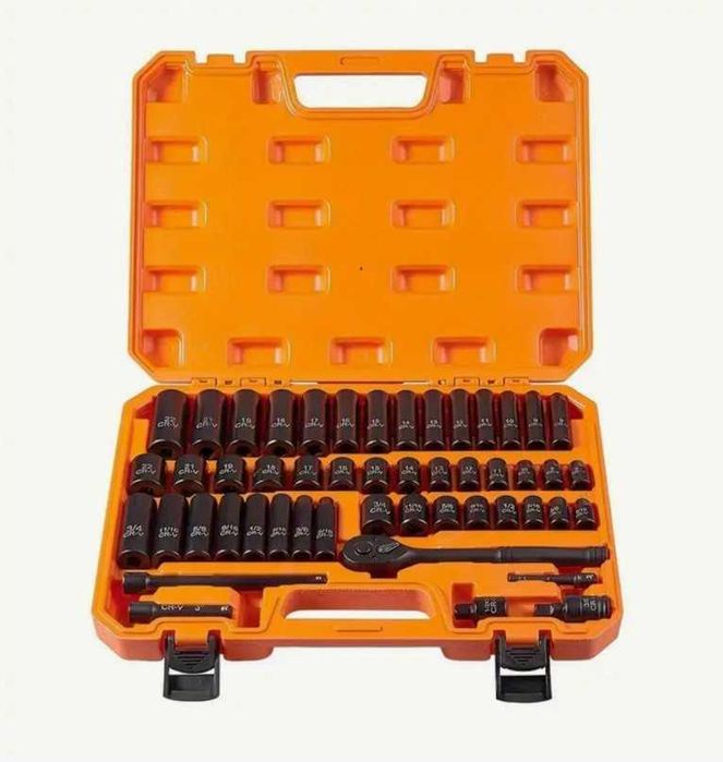 Zestaw Nasadek Udarowych Kluczy – Nasadki Udarowe 3/8" - 50 Elementów