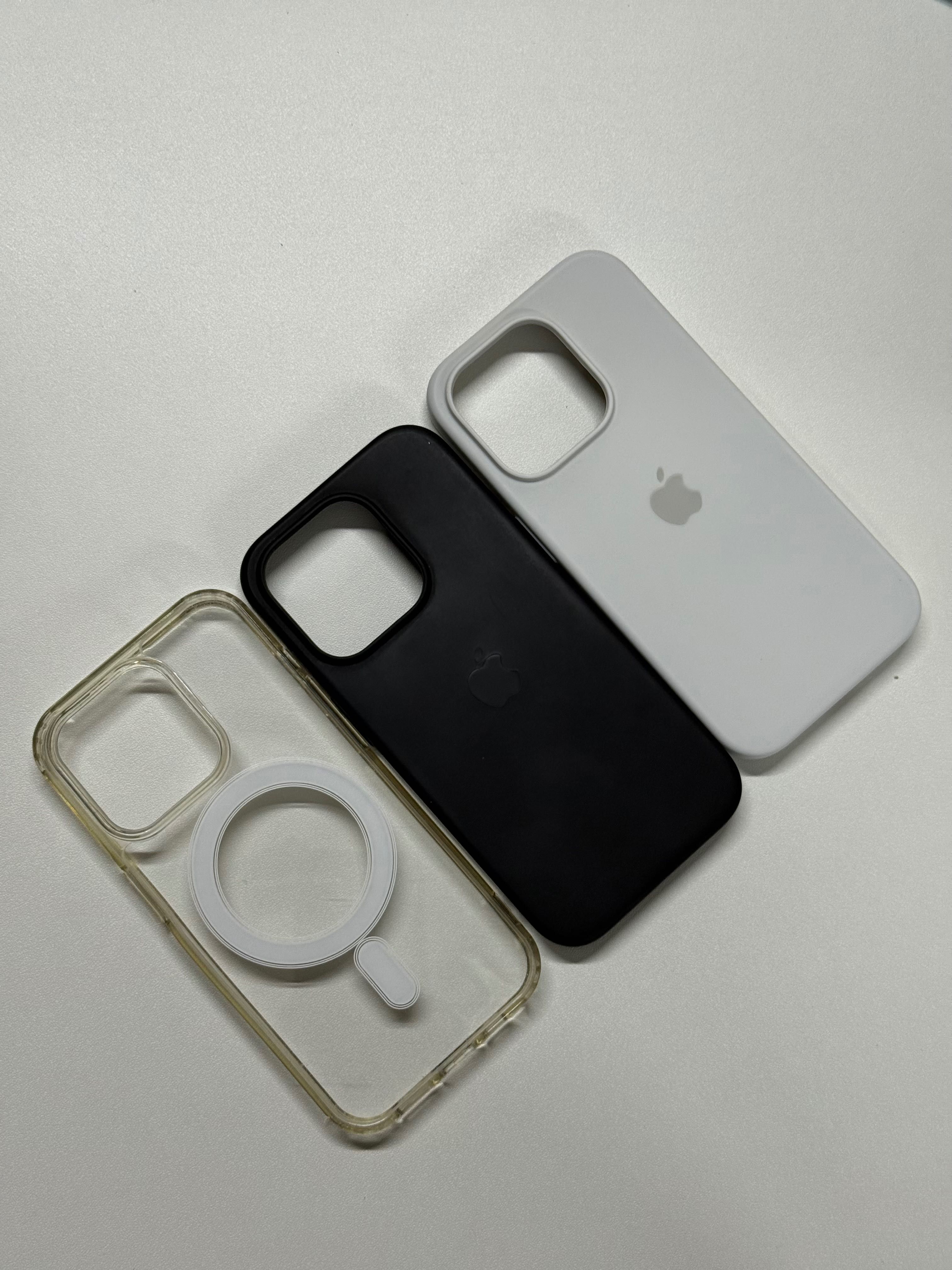 Etui Iphone 15 Pro Czarne Białe Przezroczyste