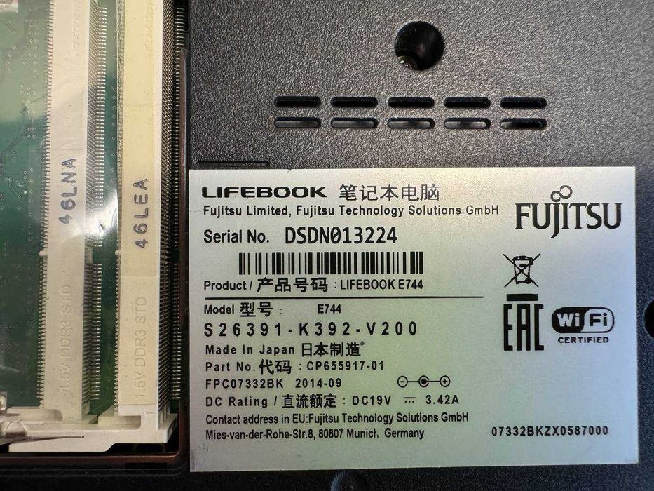 Ноутбук Fujitsu LifeBook E744 некомплектнийм| I5-4210M корпус, матриця