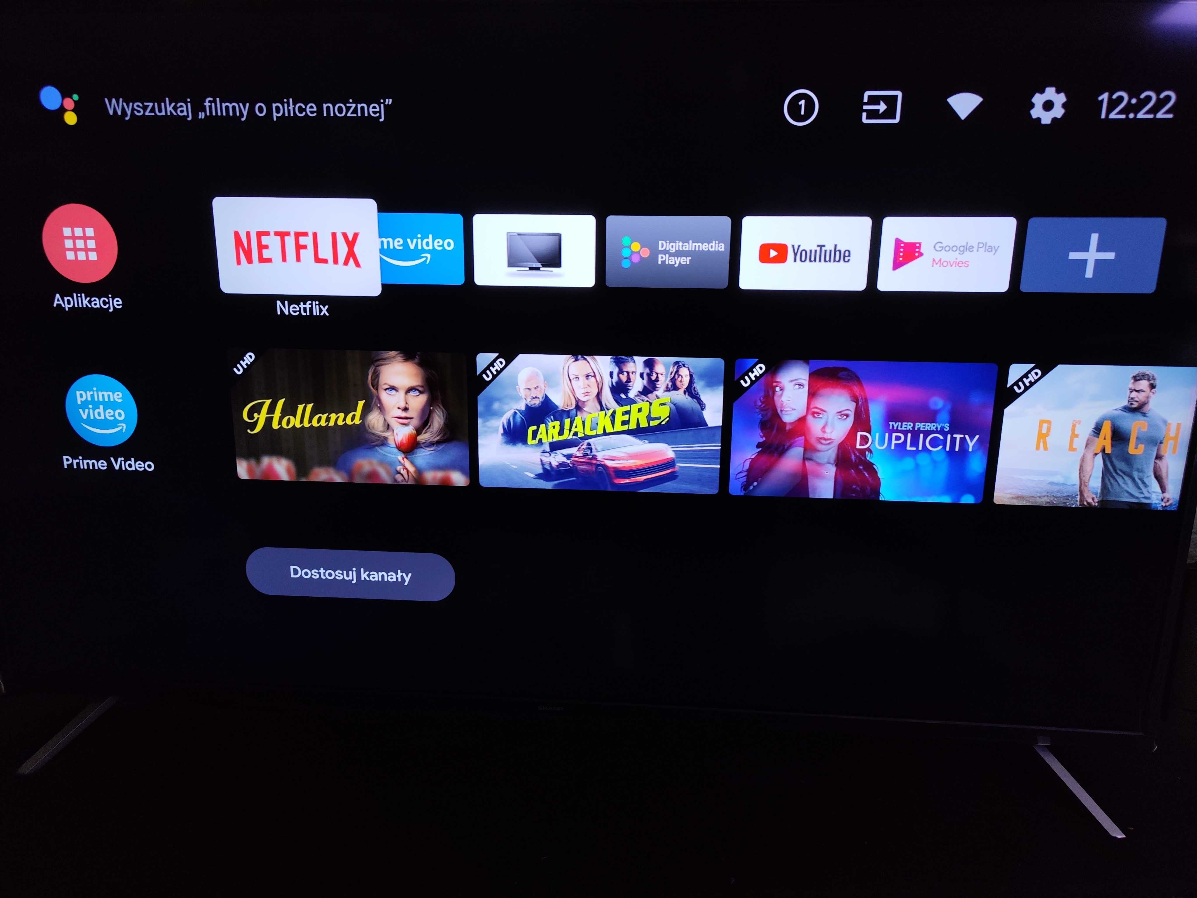 Nowy Telewizor Smart TV 55" LED Sharp 55BL2EA Android 4K UHD USB HDMI