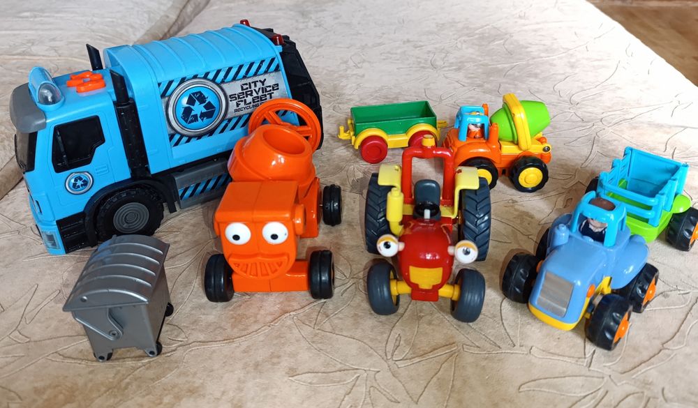 Подарунок на Миколая Набір сміттєвоз муз, бетономішалка, трактор тощо