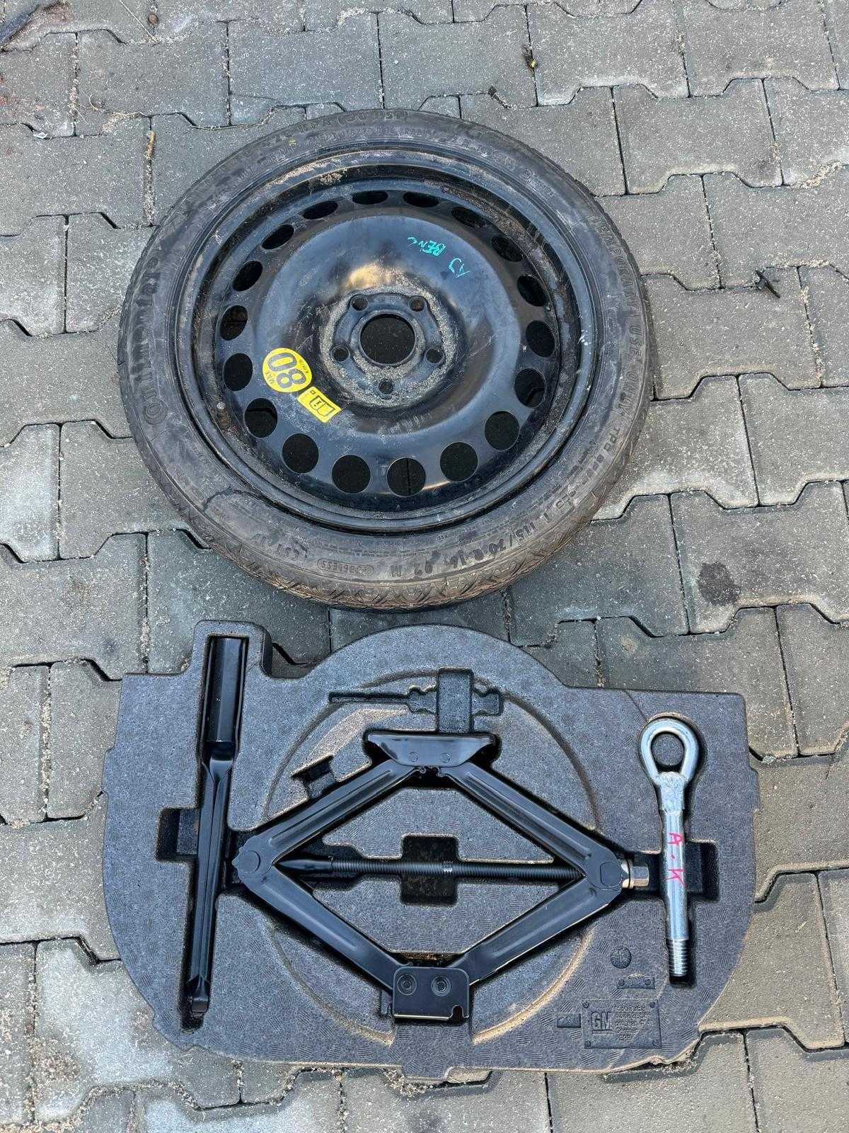 Zestaw koła zapasowego 16" ET25 Opel Astra K 5x105 diesel benzyna