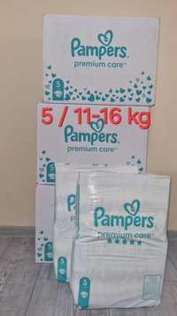 Pampers premium care 5 11-16 kg NOWE miesięczny zapas karton