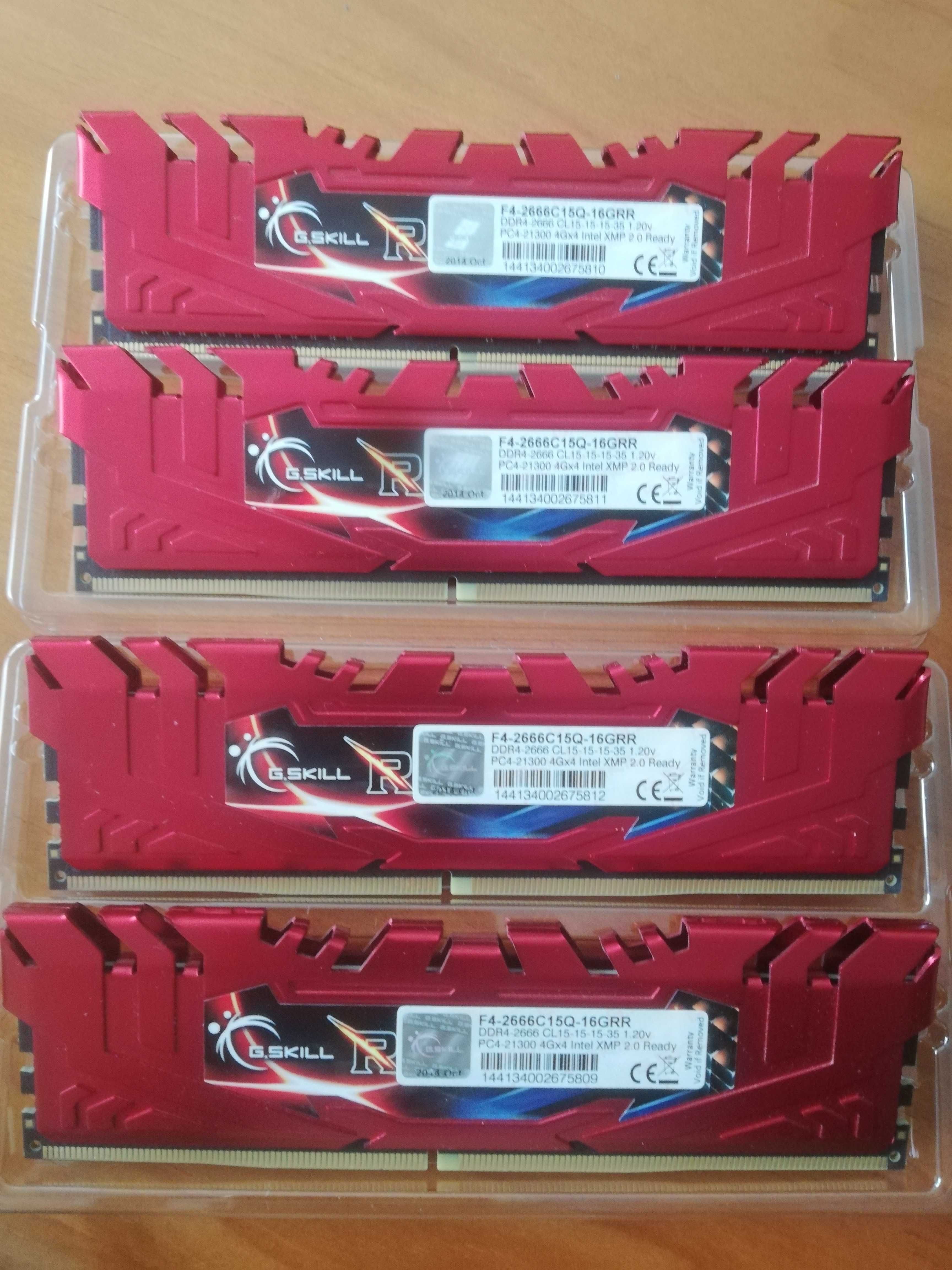 Memória RAM G.Skill 4GB Ripjaws DDR4  2666MHz PC4-21300 CL15