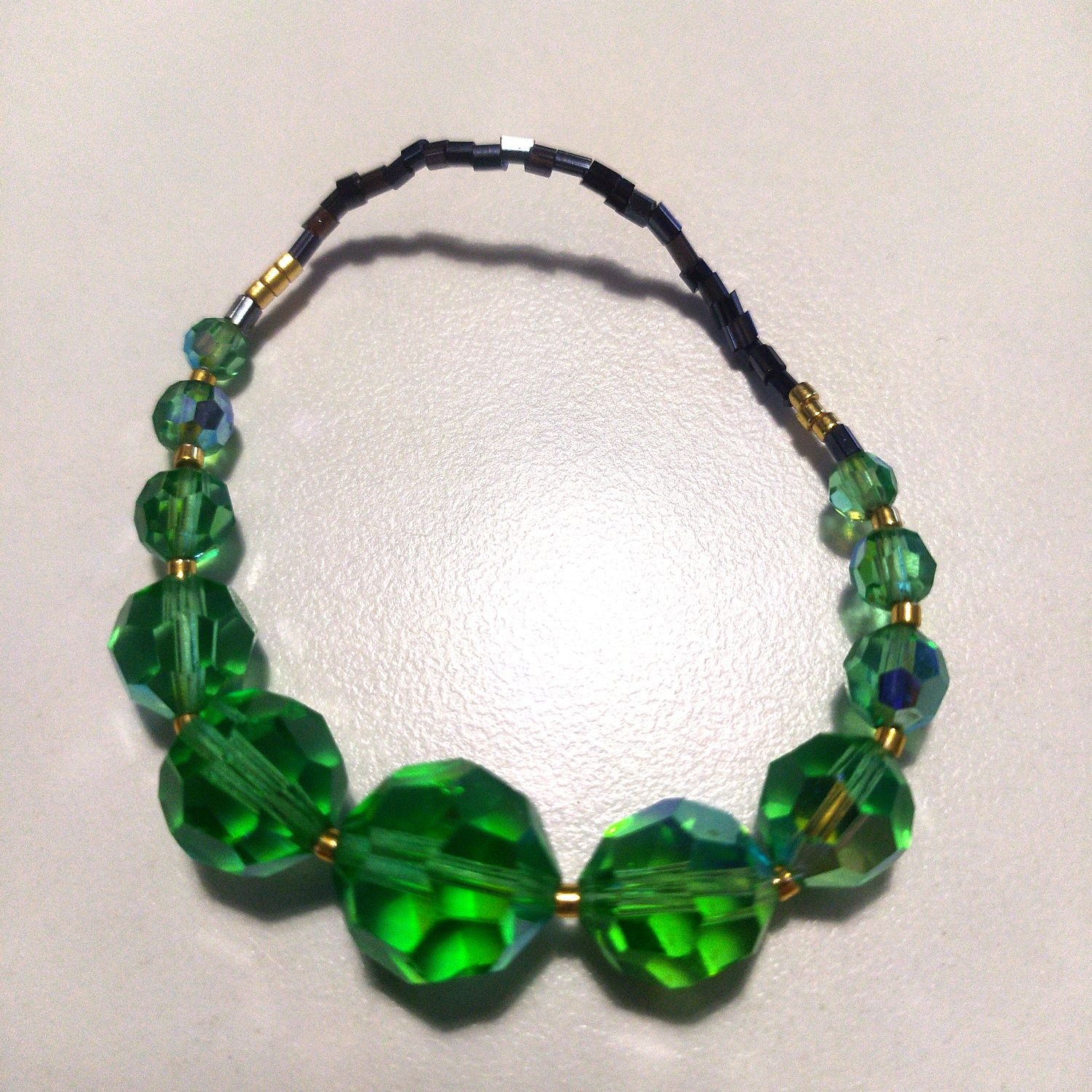 Zestaw biżuterii bransoletka i pierścionek zielony