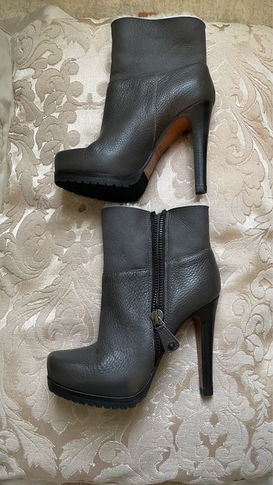 Ботильоны на меху кожаные,GREYMER (италия), 36р, 6000гр.