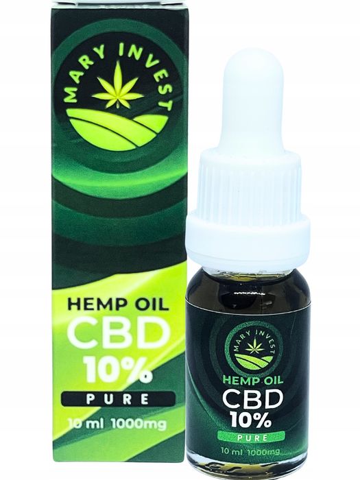 Olejek konopny CBD 10 % 1000 mg Pure |Izolat| THC 0 % | 10 ml |
