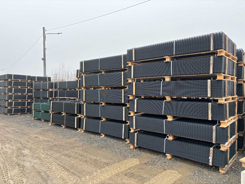 Ogrodzenie panelowe h 153cm + słupek 60x40x2300 +3 obejmy