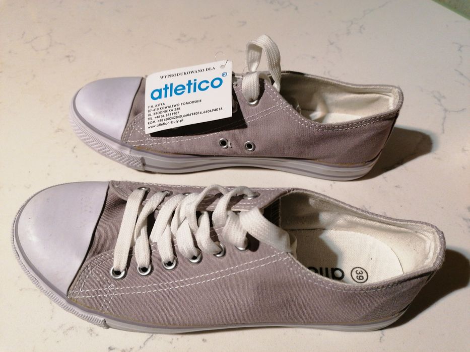 Nowe tenisówki Atletico 39 szare