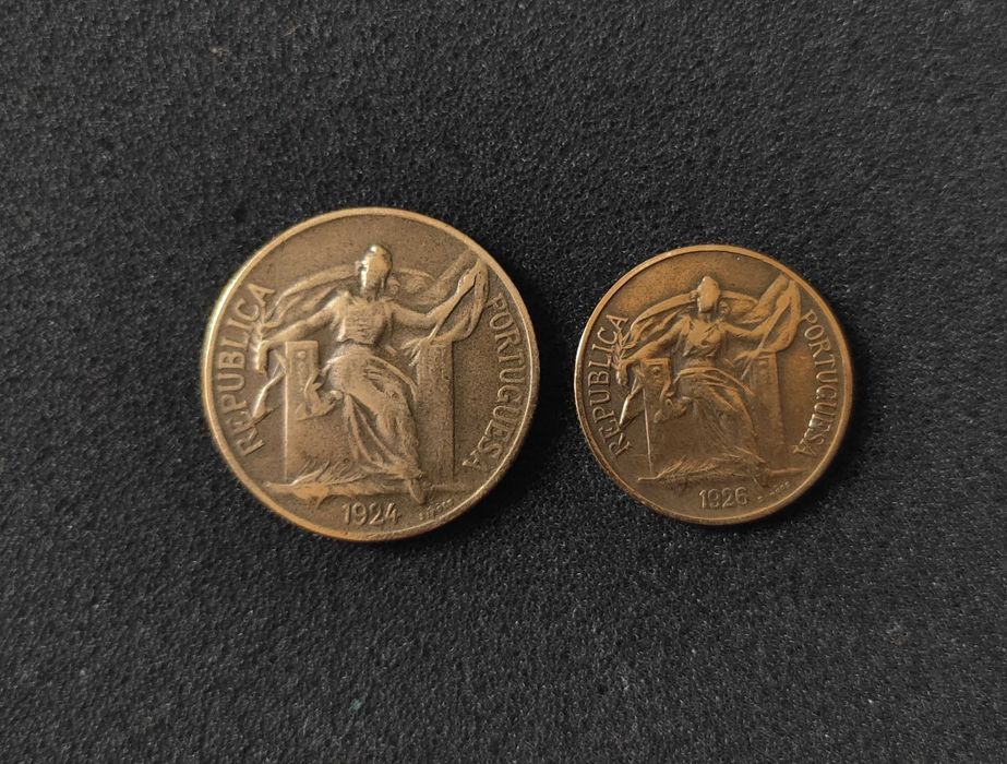 Conjunto Moedas 1$ 1924 + 50 Centavos 1926