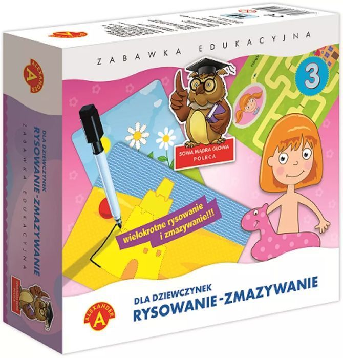 Sowa Mądra Głowa. Dla Dziewczynek. Rysowanie - Zmazywanie, Część 3