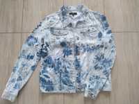 Bluza jeansowa katana narzutka niebieska tie dye S