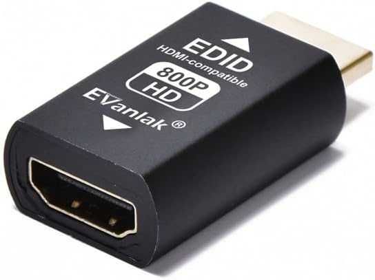 EVanlak 3 Gen Emulator HDMI EDID Zestaw 2x Adapter HDMI  Plug Full HD