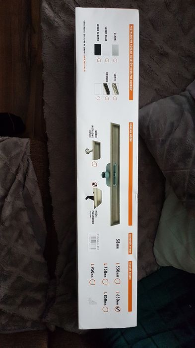 Metalowa rynna odpływu łazienkowego REAL L-650