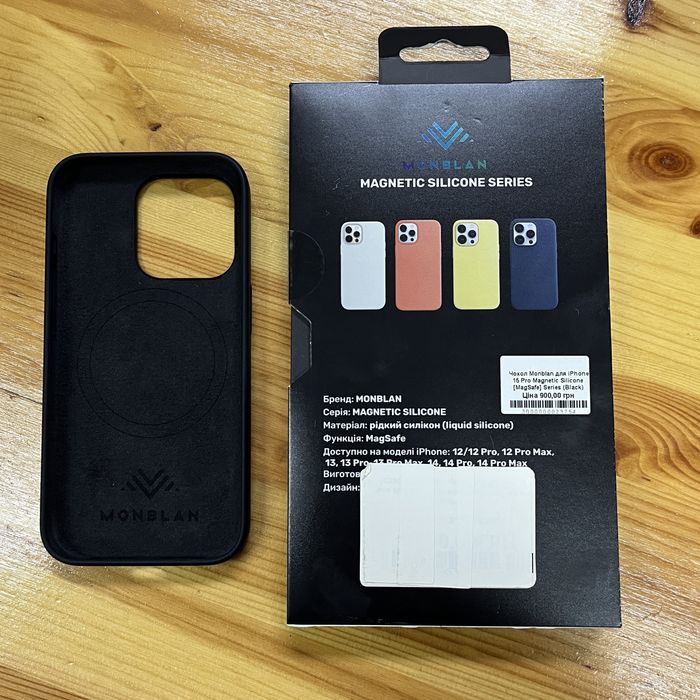 Чохол Monblan Magnetic Silicone MagSafe Series для iPhone 15 Pro Black