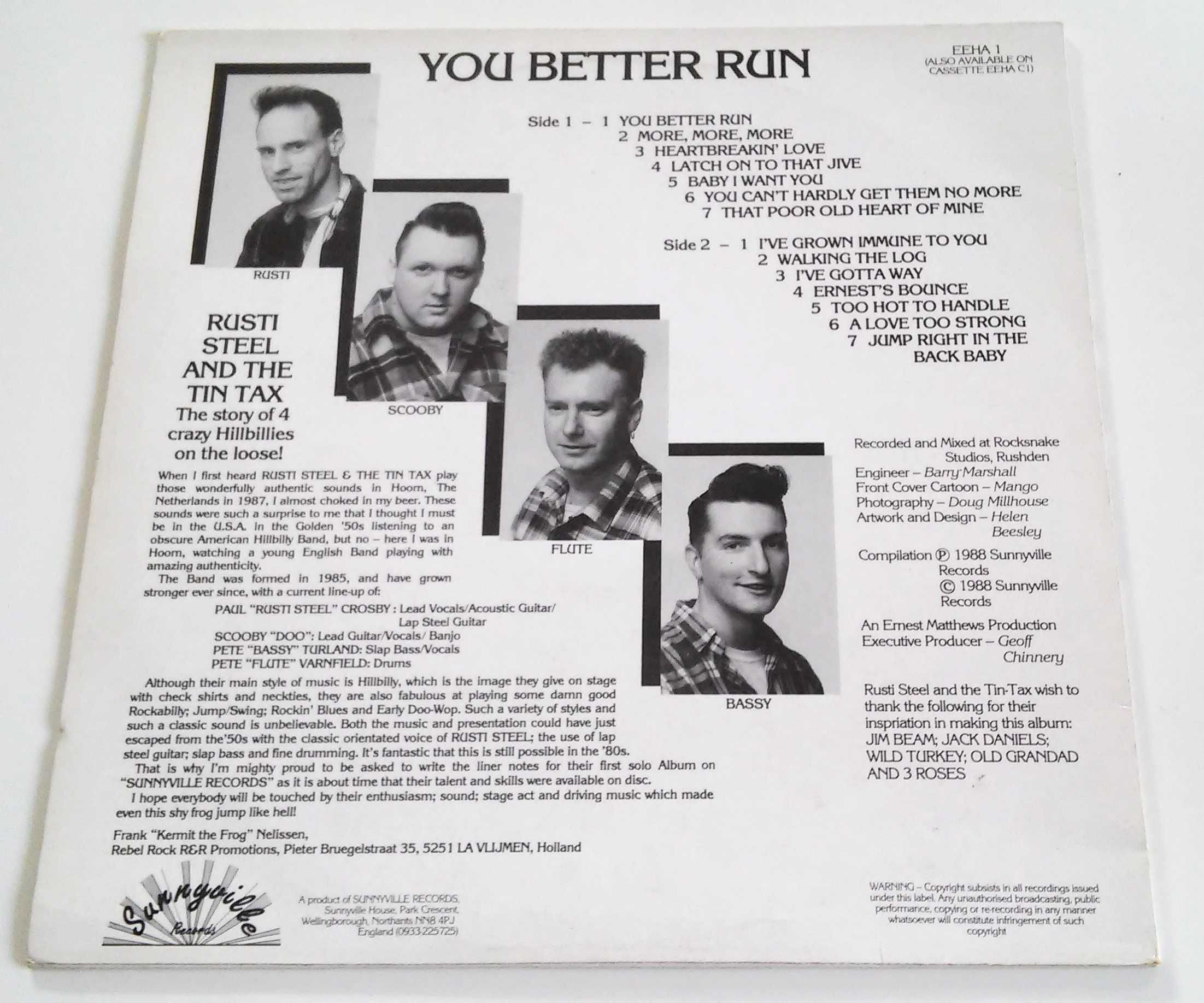 Rusti Steel And The Tin Tax – You Better Run LP Rockabilly