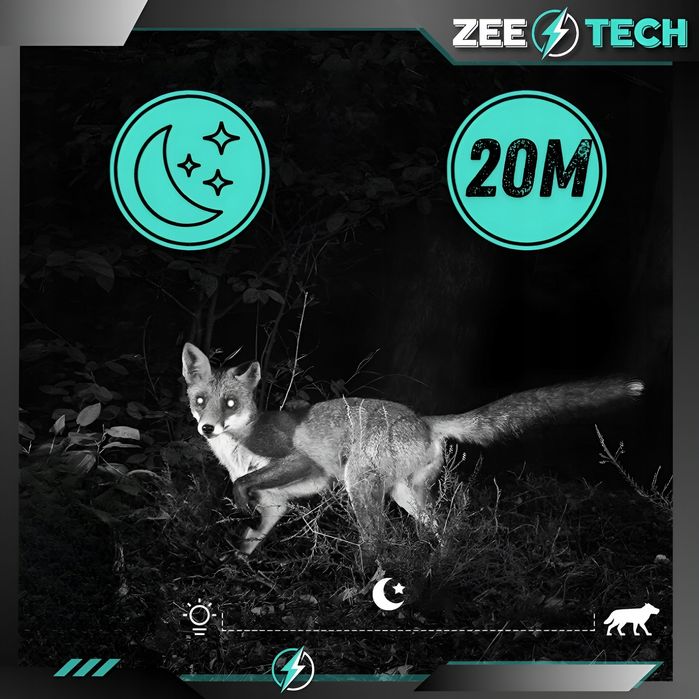 Fotopułapka Kamera Myśliwska Leśna IR PL Menu IP65 Karta 32Gb+Baterie