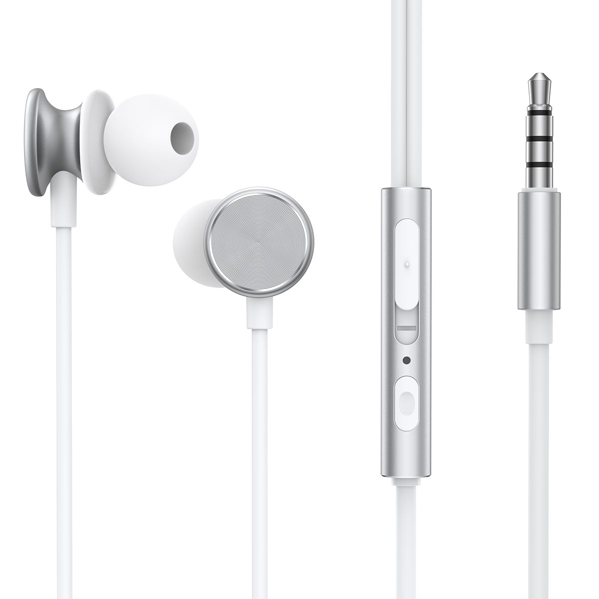 zestaw słuchawkowy słuchawki wired series minijack 3.5mm 1.2m srebrny
