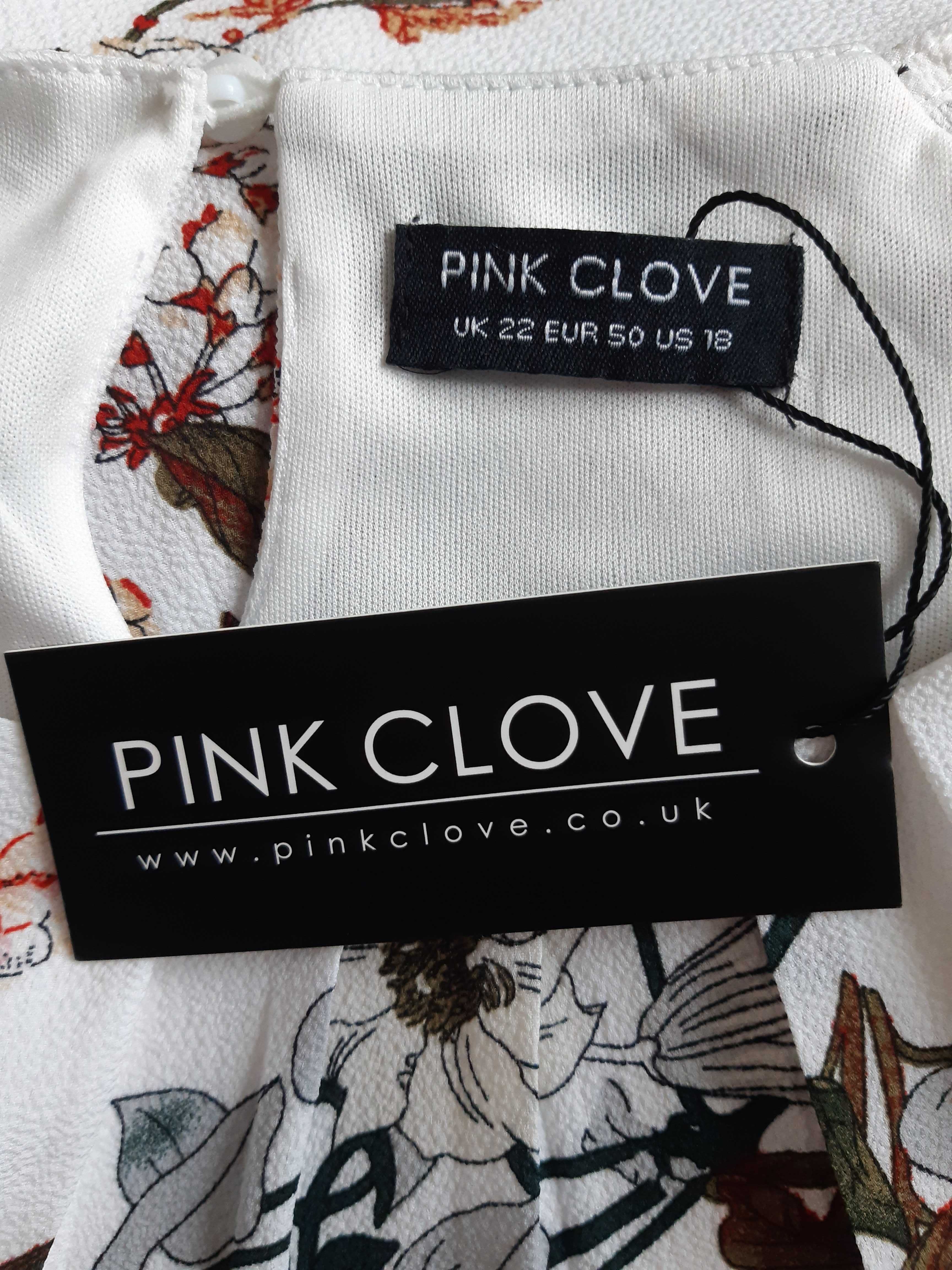 Платье в цветочный принт большого размера pink clove