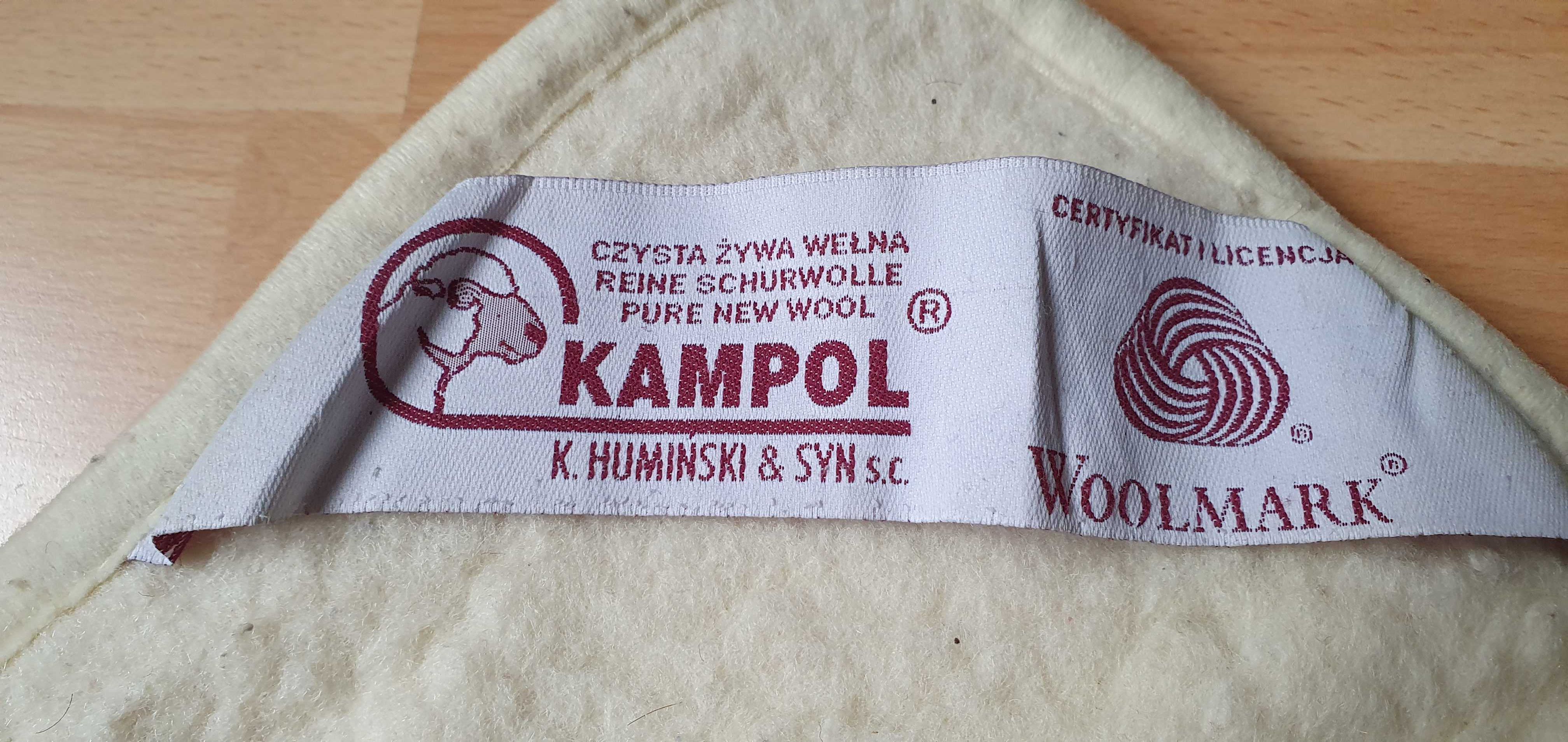 Ciepła wełniana kołdra firmy Kampol rozm. 146x186cm Woolmark