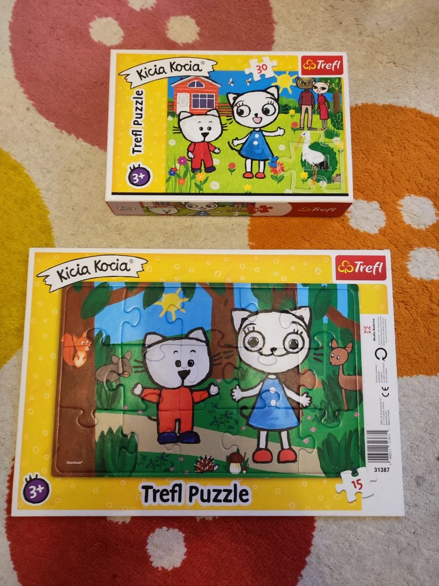 2szt puzzle Trefl Kicia Kocia 3+