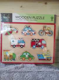 Drewniane puzzle układanka joueco