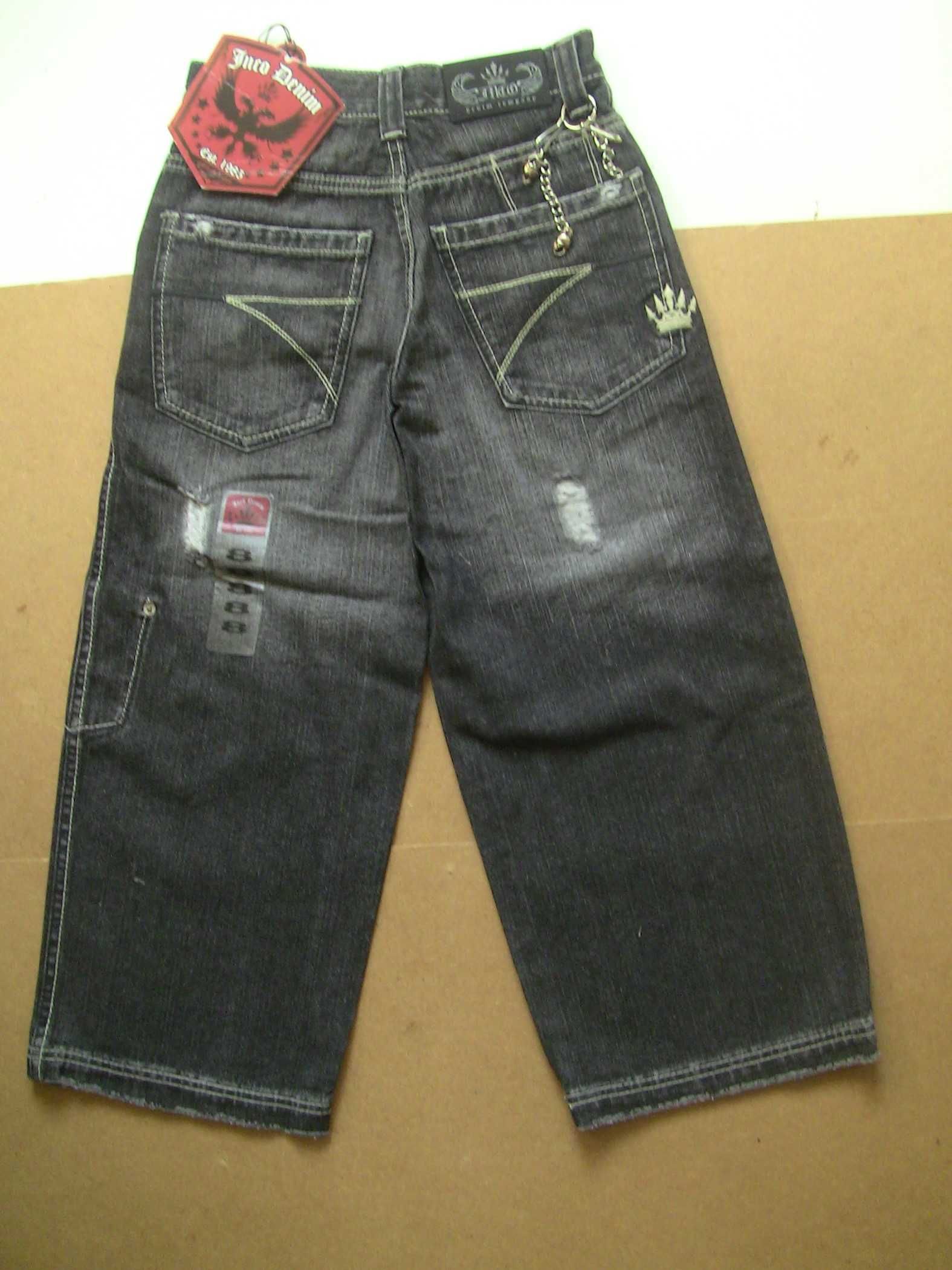 Детские рэп джинсы, широкие штаны JNCO JEANS, оригинал, на 7-8лет