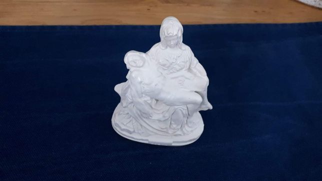 Figurka ceramika gipsowa rękodzieło Pieta Maryja z Jezusem