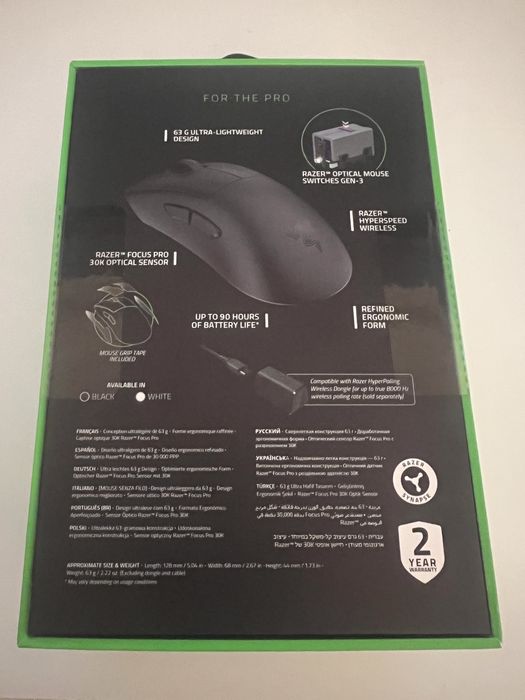 Rato Razer Deathadder v3 Pro Novo