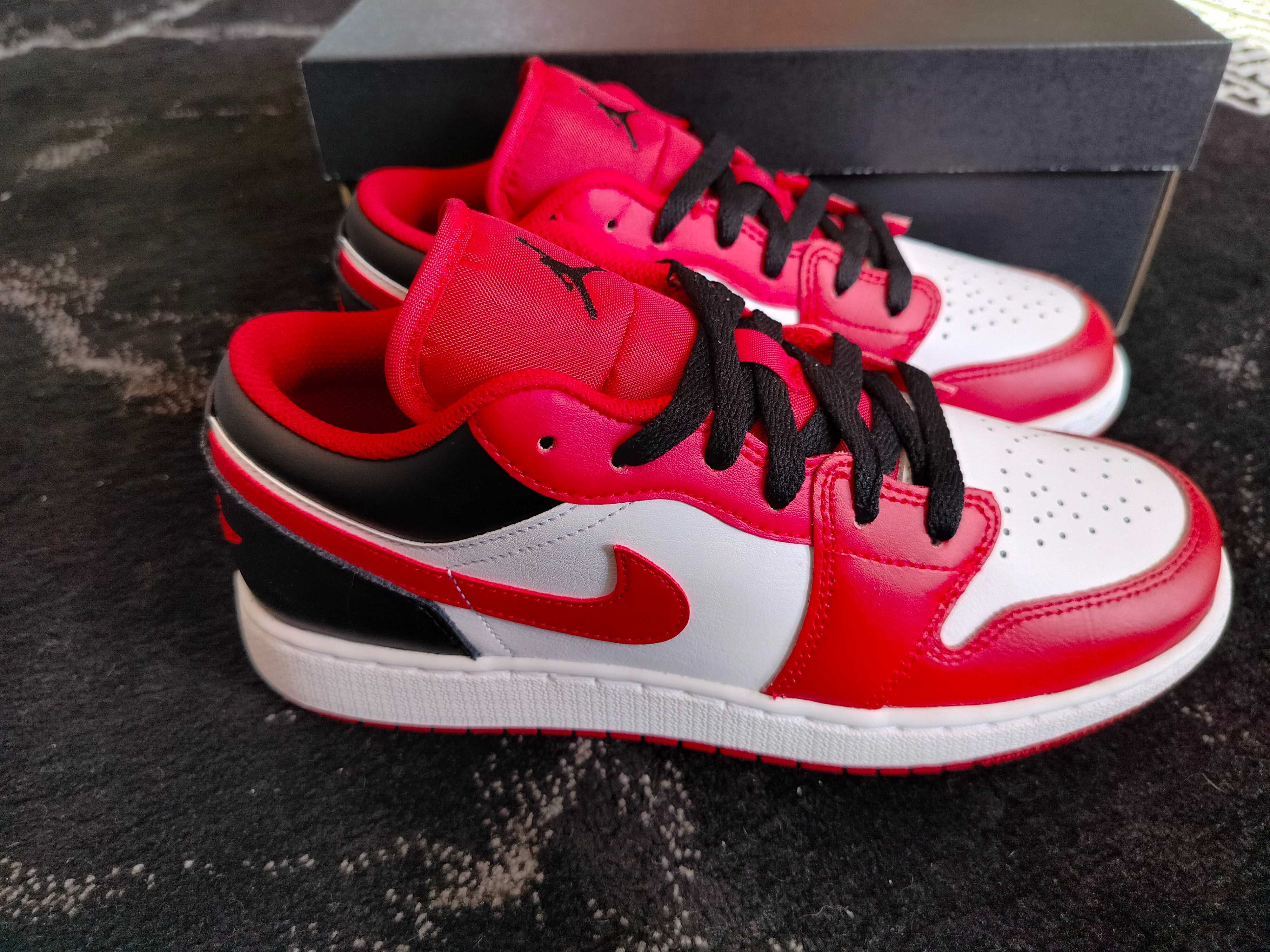 Air Jordan 1 Low - Gym Red Black r. 38.5