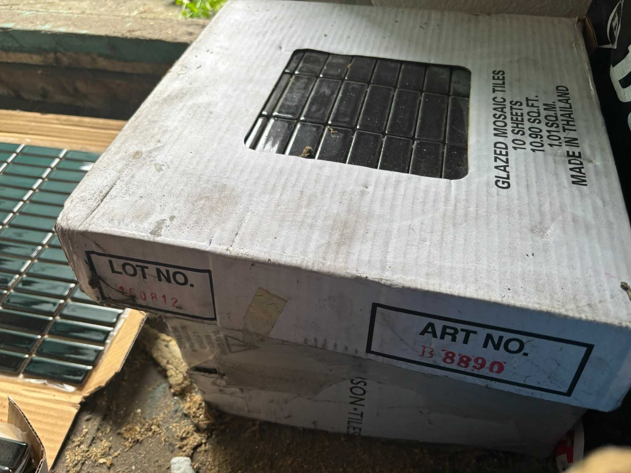> płytki czarne mozaika dekor na siatce 30x30 ceramiczne połysk black