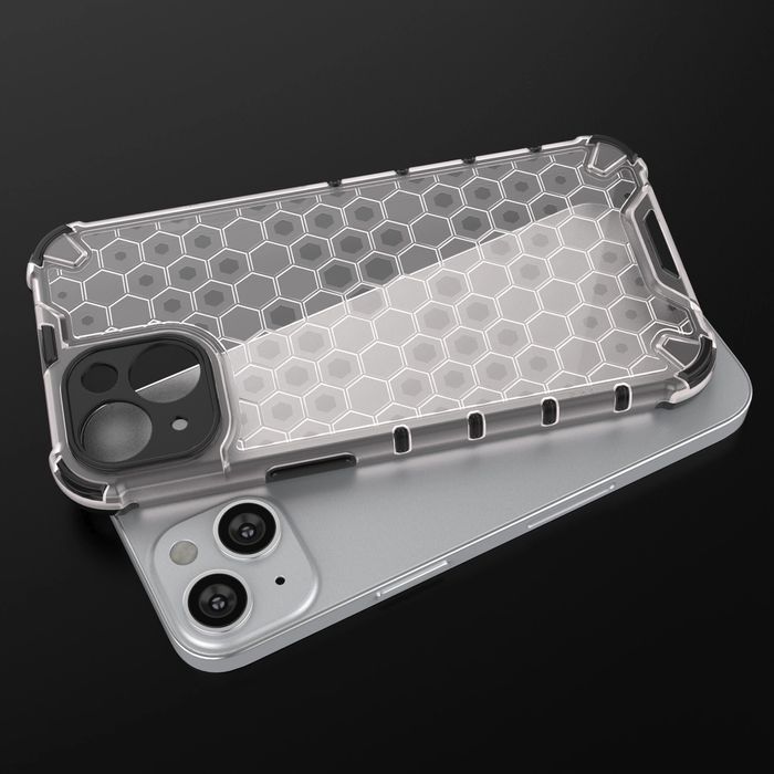 Honeycomb etui iPhone 14 Plus pancerny hybrydowy pokrowiec czarny