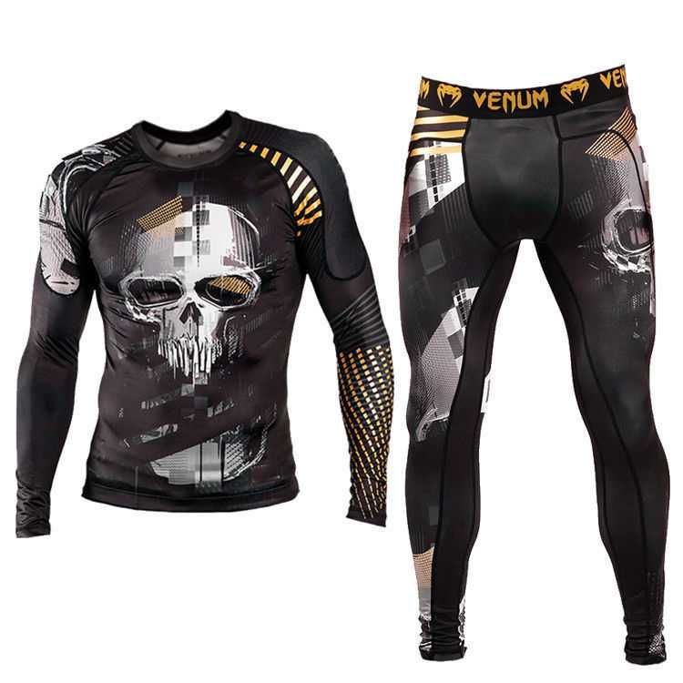 Venum Комплект 3 в 1 Scull рашгард, футболка, шорты, леггинсы!