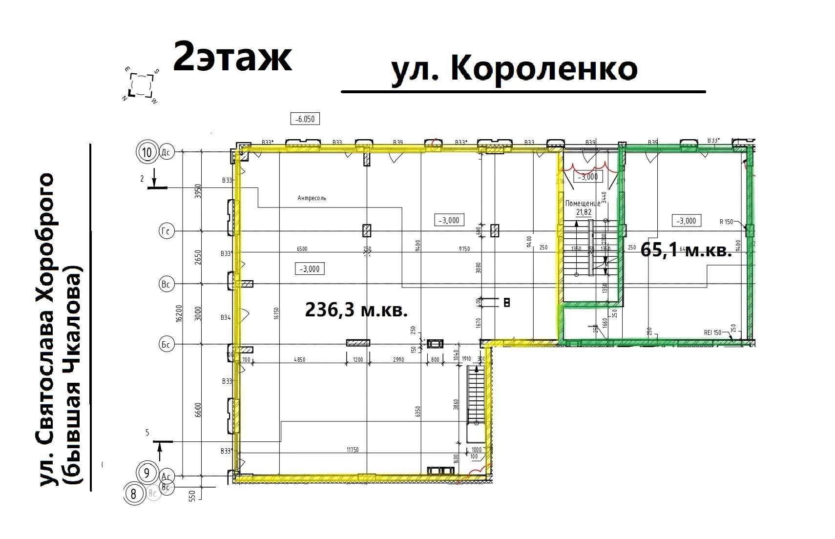 Продам комерційне приміщення 65,1 м2, ЖК Женева Geneva, Центр