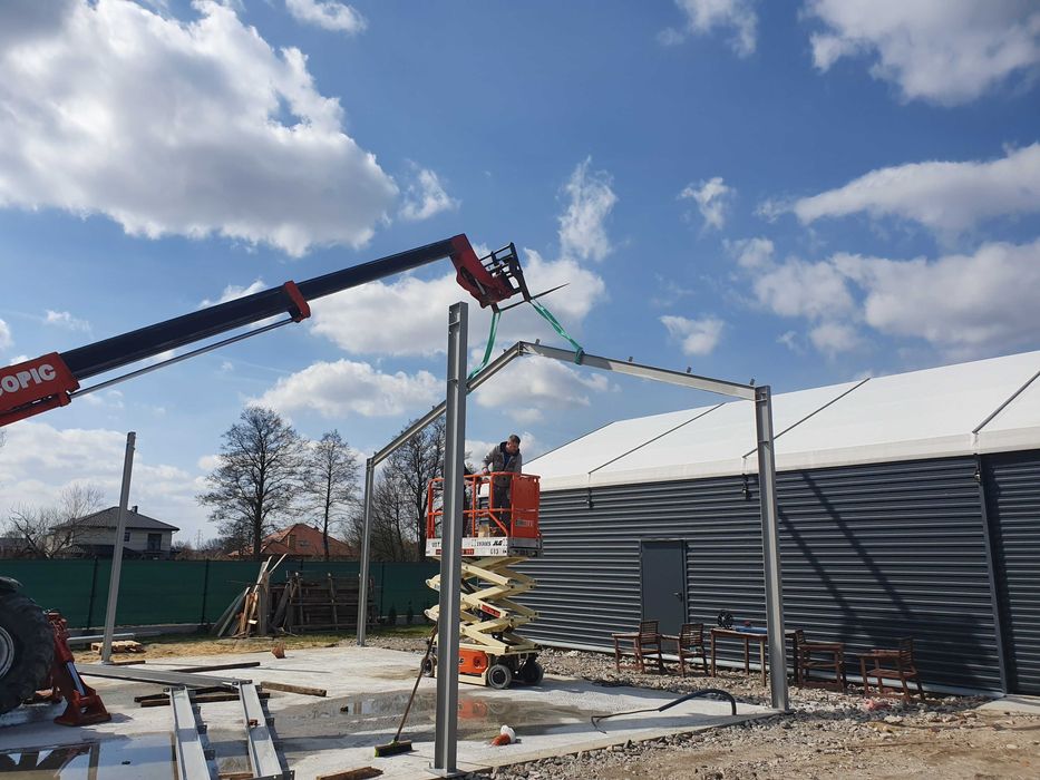 Konstrukcja hali 12x20, Konstrukcja ocynkowana, Hale stalowe, PROMOCJA