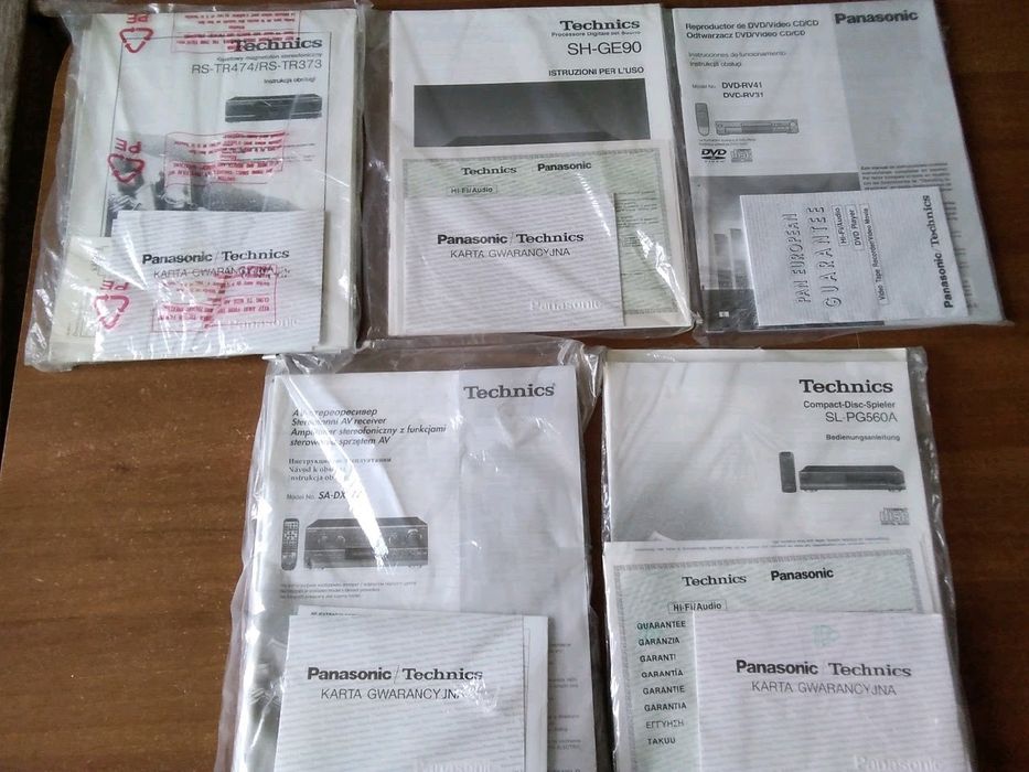 Instrukcje obslugi Technics